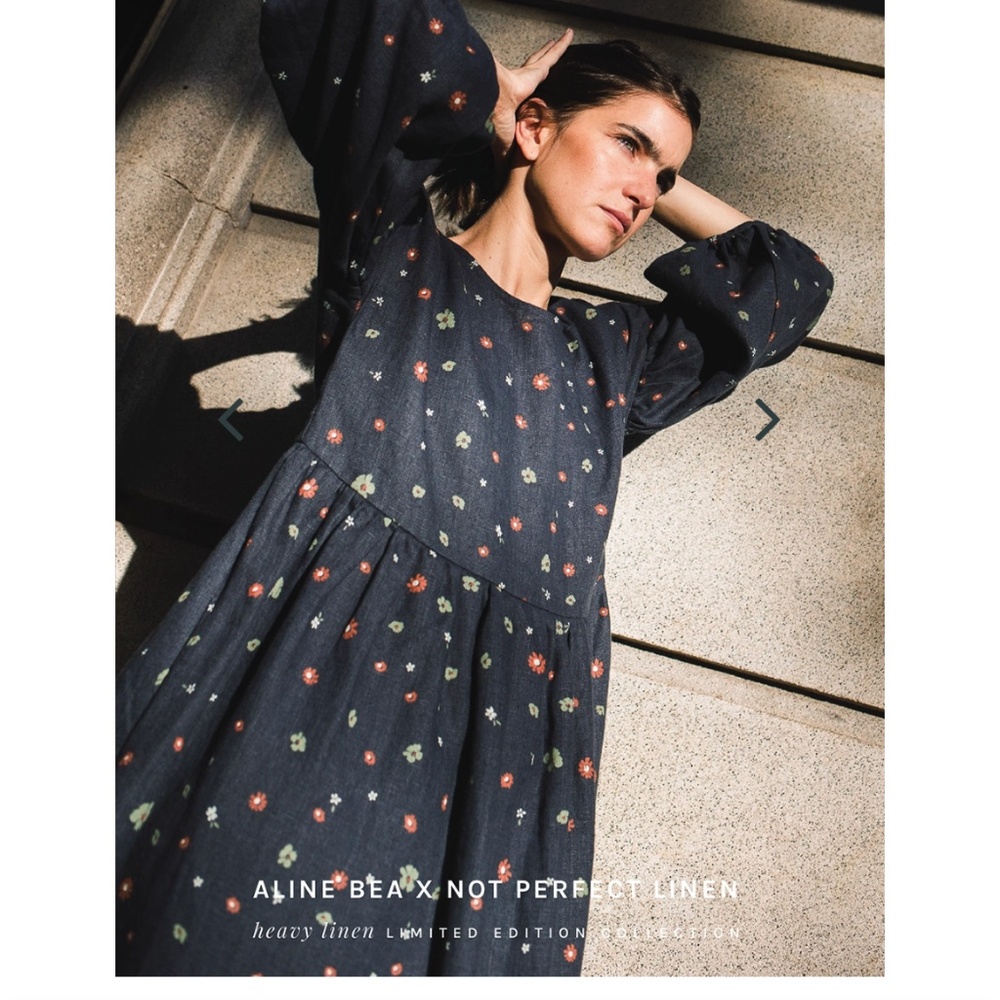 notPERFECTLINEN Heavy Linen Midi Dress